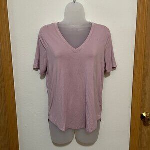 a new day Relaxed Fit V Neck T-shirt - Mauve/Purple/pink (Small)